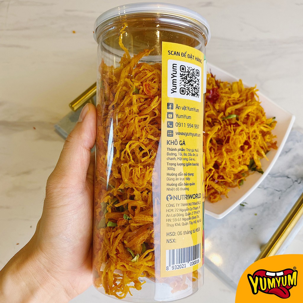 Khô gà lá chanh Yumyum 300gr ăn vặt siêu ngon | BigBuy360 - bigbuy360.vn