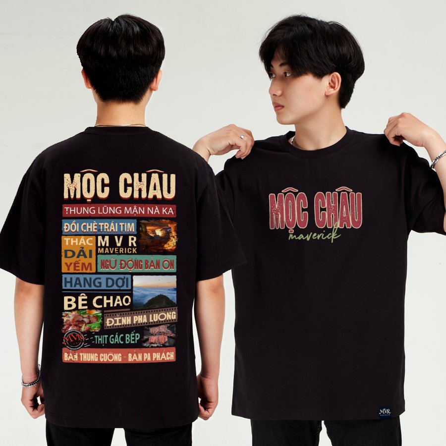 ÁO THUN Mộc Châu under form unisex ao cặp gia đình rộng tay dài lỡ genZ phông cotton fact localbrand MVR BB4298
