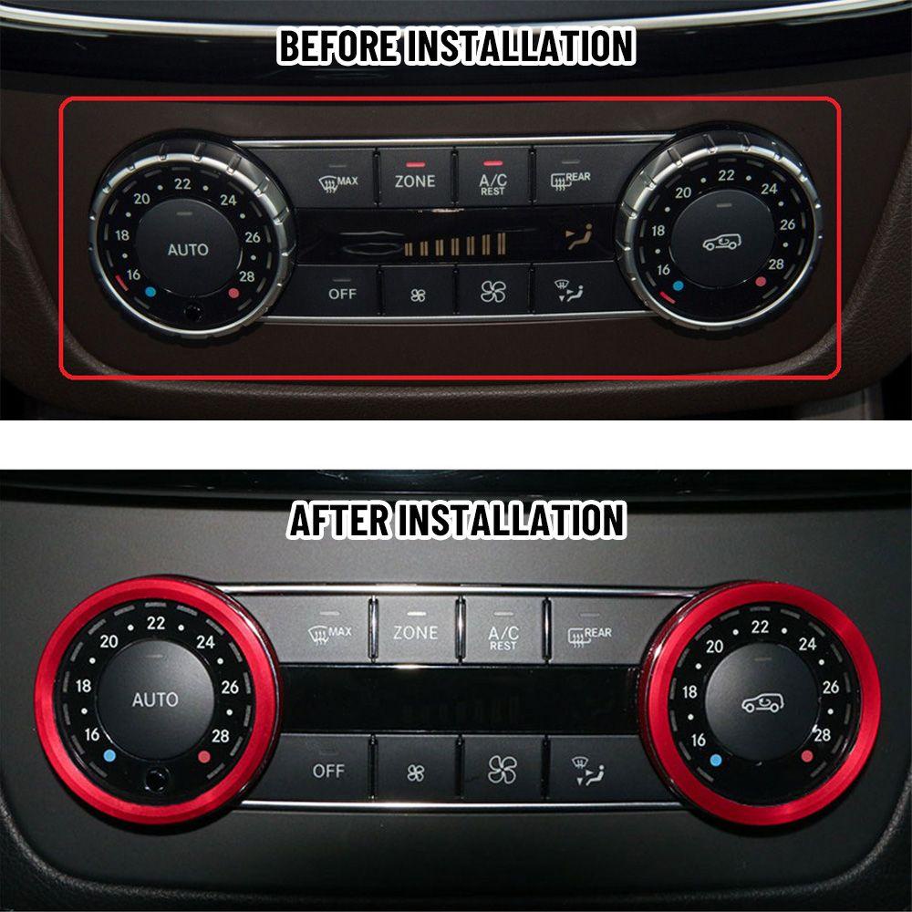 Bộ 2 Vòng Dán Trang Trí Cổng Xả Xe Hơi Benz GLE M GLK SL GLS SLK GLS CLS Class DIY