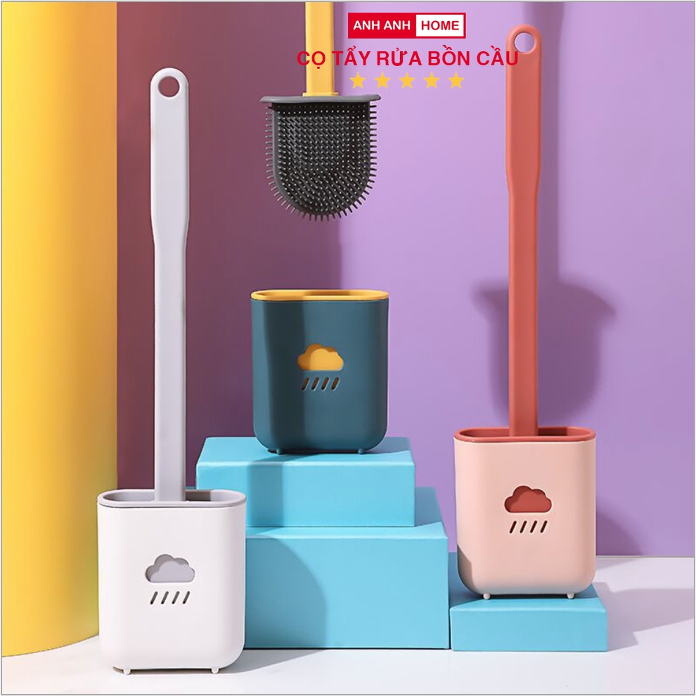 Chổi vệ sinh nhà tắm, cọ silicon vệ sinh bồn cầu toilet - Anh Anh Home