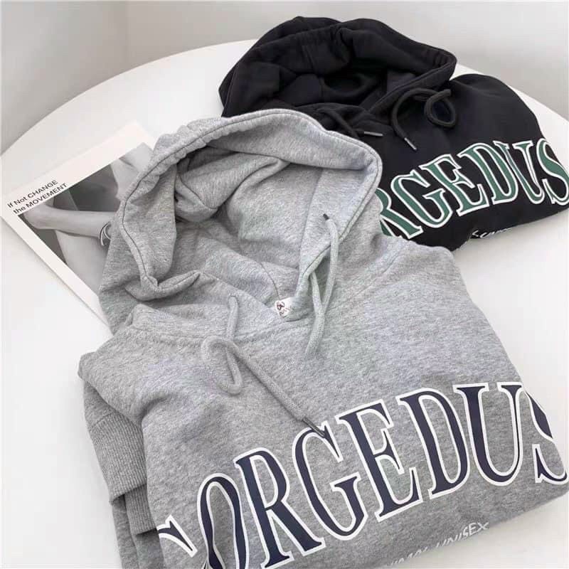 Áo hoodie nỉ ngoại Gorgedus [FREESHIP] Hoodies form rộng tay bồng kiểu dáng học sinh đường phố hàn quốc peonyb unisex