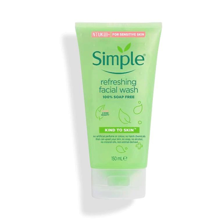 Gel rửa mặt không tạo bọt Simple Kind To Skin Facial Wash Gel 150ml