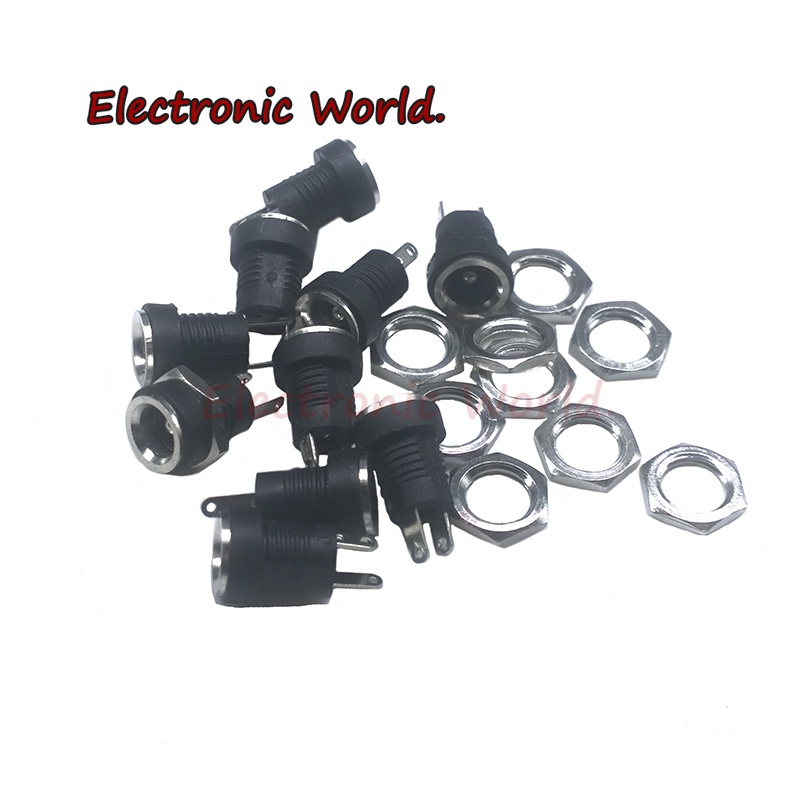 Set 10 Đầu Nối DC-022B 5.5 * 2.1mm/5.5x2.5mm 2Pins Chuyên Dụng