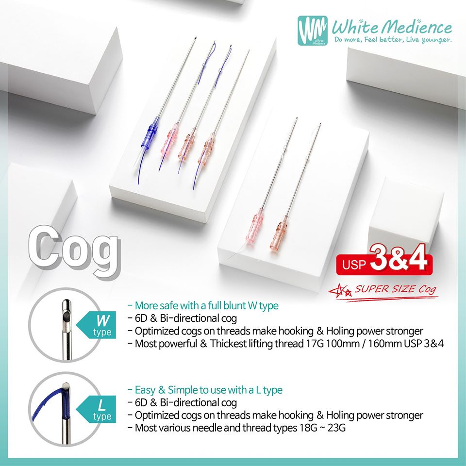 Chỉ Molding Cog White Medience Nâng Cơ Tạo Mặt V-Line