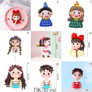 [SIÊU HOT❤️] Set 10 thẻ cắm em bé 15K - Trang trí bánh sinh nhật