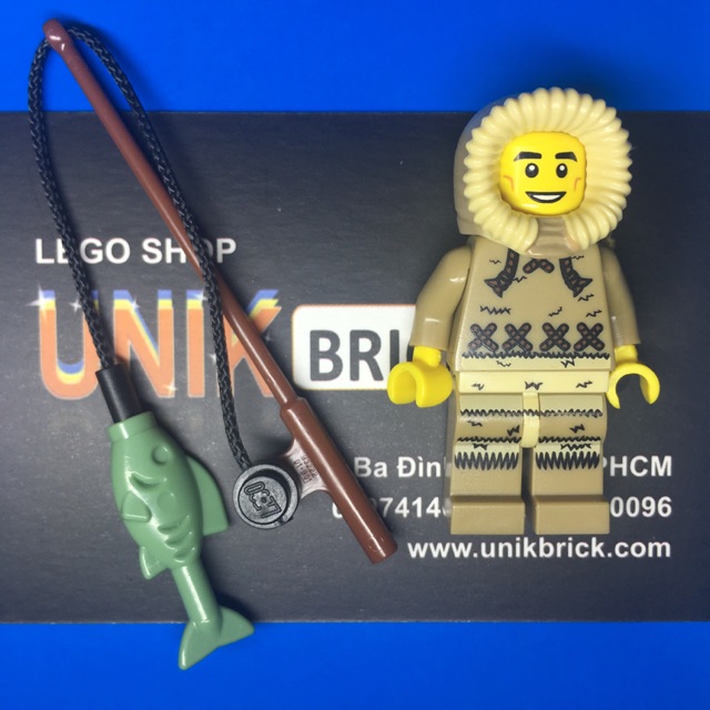 Lego UNIK BRICK Ice Fisherman - Anh chàng câu cá trên băng trong Minifigures Series 5 chính hãng (như hình)