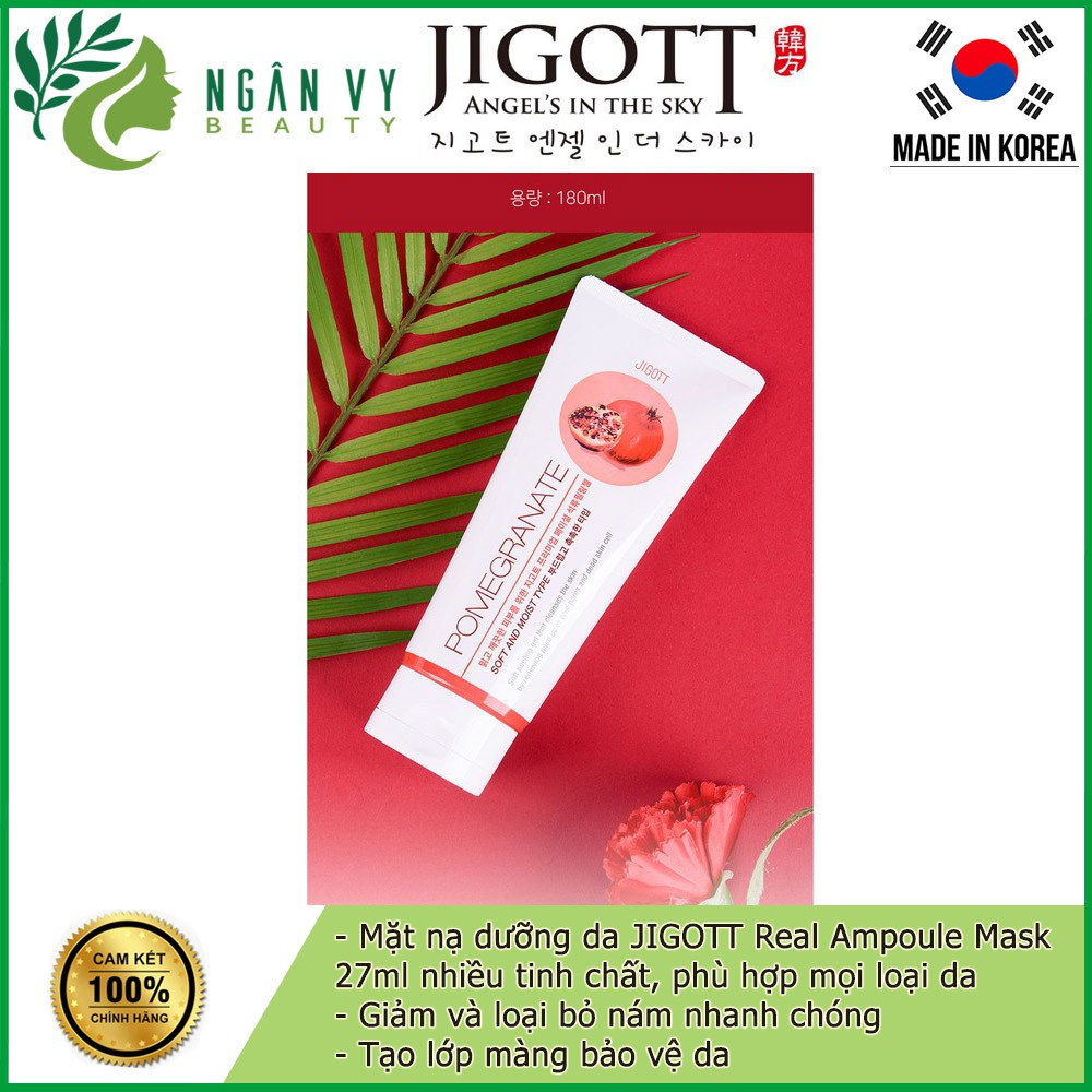 [Mỹ Phẩm Hàn Quốc]Gel Tẩy Tế Bào Chết Chiết Xuất Lựu JIGOTT Premium Facial Pomegrante Peeling Gel 180ml