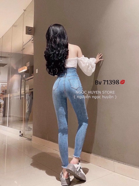 Jean đai gài , cạp siêu cao