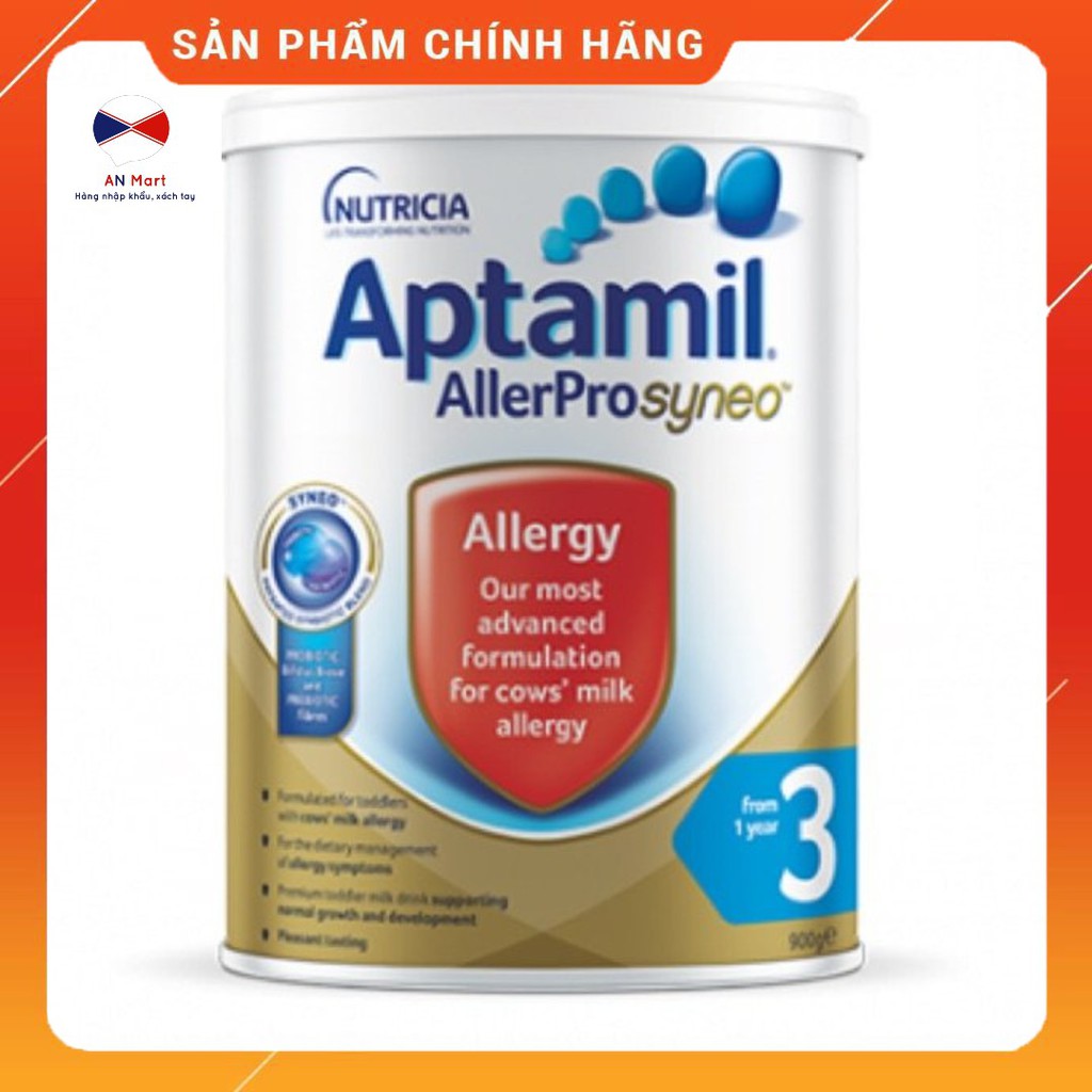 Sữa Aptamil AllerPro Syneo Dành Cho Bé Dị Ứng Đạm Sữa Bò Hộp 900gr Đủ Số Nhập Khẩu Úc Hàng Bay AirCarrgo