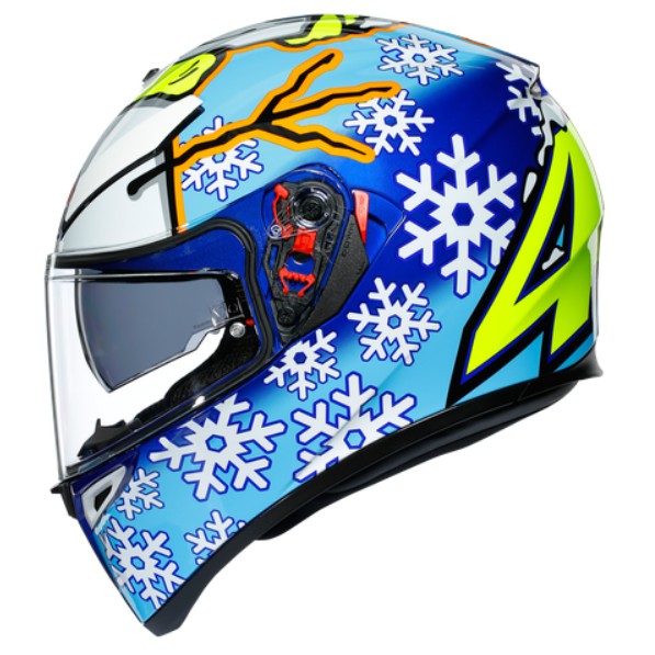 NÓN BẢO HIỂM AGV K3 SV ECE V TOP MPLK ASIA FIT ROSSI WINTER TEST 2016 0301V0MF001