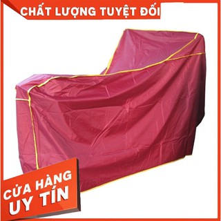 [CHÍNH HÃNG]  Áo trùm bảo vệ xe máy vải dù cỡ lớn (Đỏ đậm viền vàng)