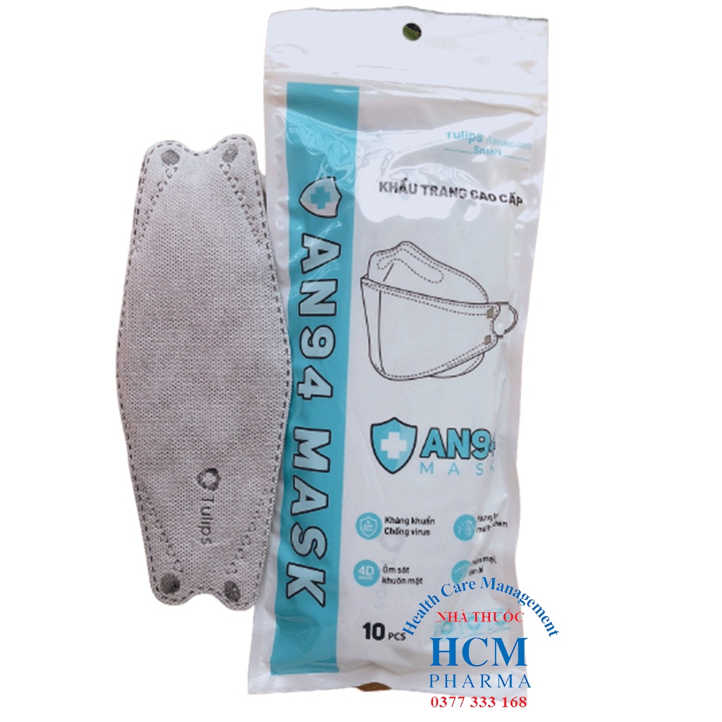 Khẩu trang N95 Tulips trẻ em và người lớn chính hãng có van thở và không van 1 cái HCM06