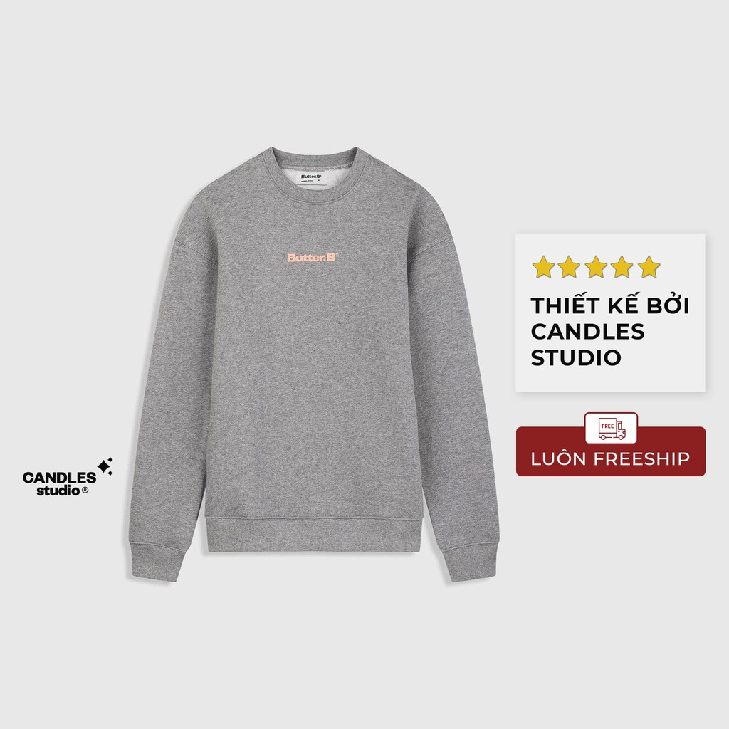 Áo nỉ sweater California màu xám