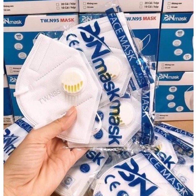 KHẨU TRANG N95 có van thở và không van - CHÍNH HÃNG kháng khuẩn