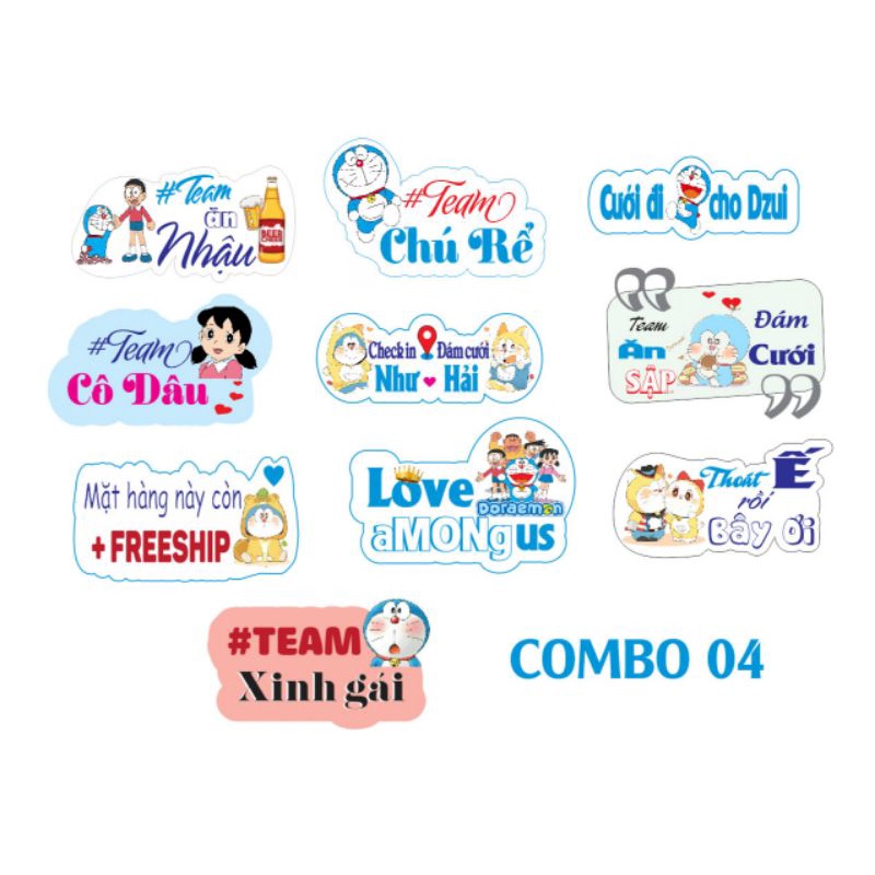 Combo 10 hastag chủ đề doremon siêu yêu cho các cặp đôi mùa cưới