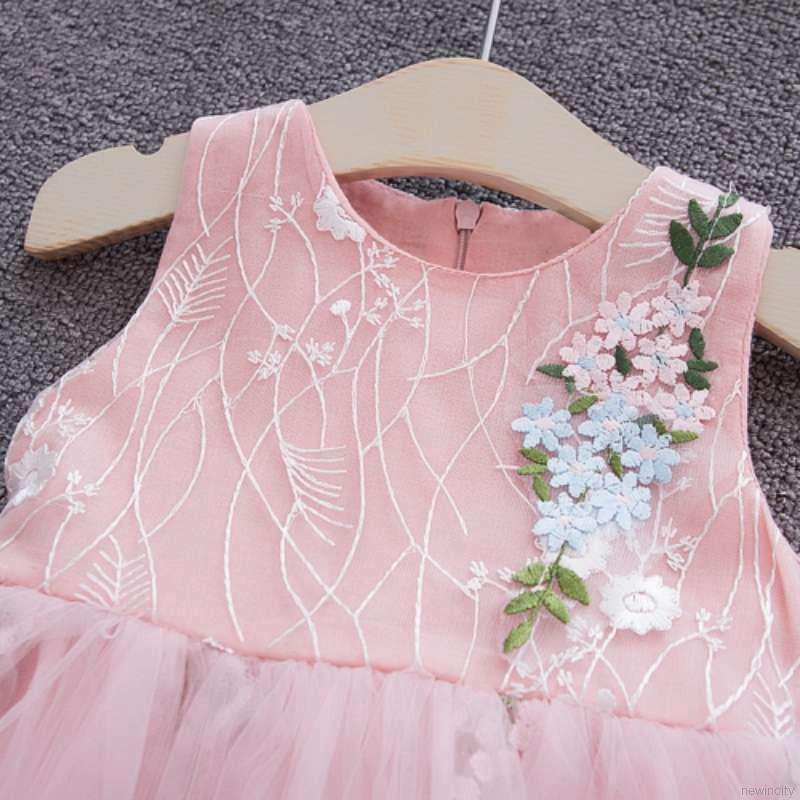 Đầm công chúa ren hoa cho bé gái