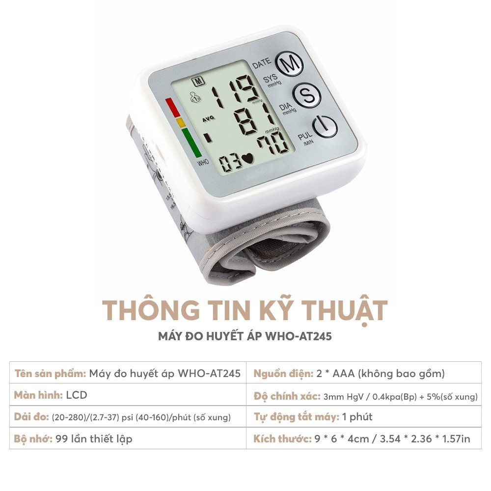 Máy đo huyết áp tự động GrownTech JZK-002 cầm tay thế hệ mới cho độ chính xác cao bảo hành chính hãng