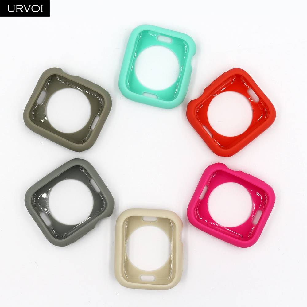 Ốp bảo vệ bằng TPU siêu mỏng màu kẹo cho đồng hồ thông minh Apple Watch 6 SE 5 4 3 2 1 38 42 40 44mm