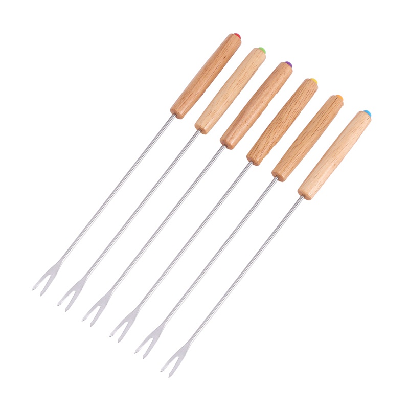 Nĩa sô cô la bằng thép không gỉ Nĩa lẩu Phô mai Trái cây tráng miệng Nĩa Fondue Melting Xiên Dụng cụ nhà bếp