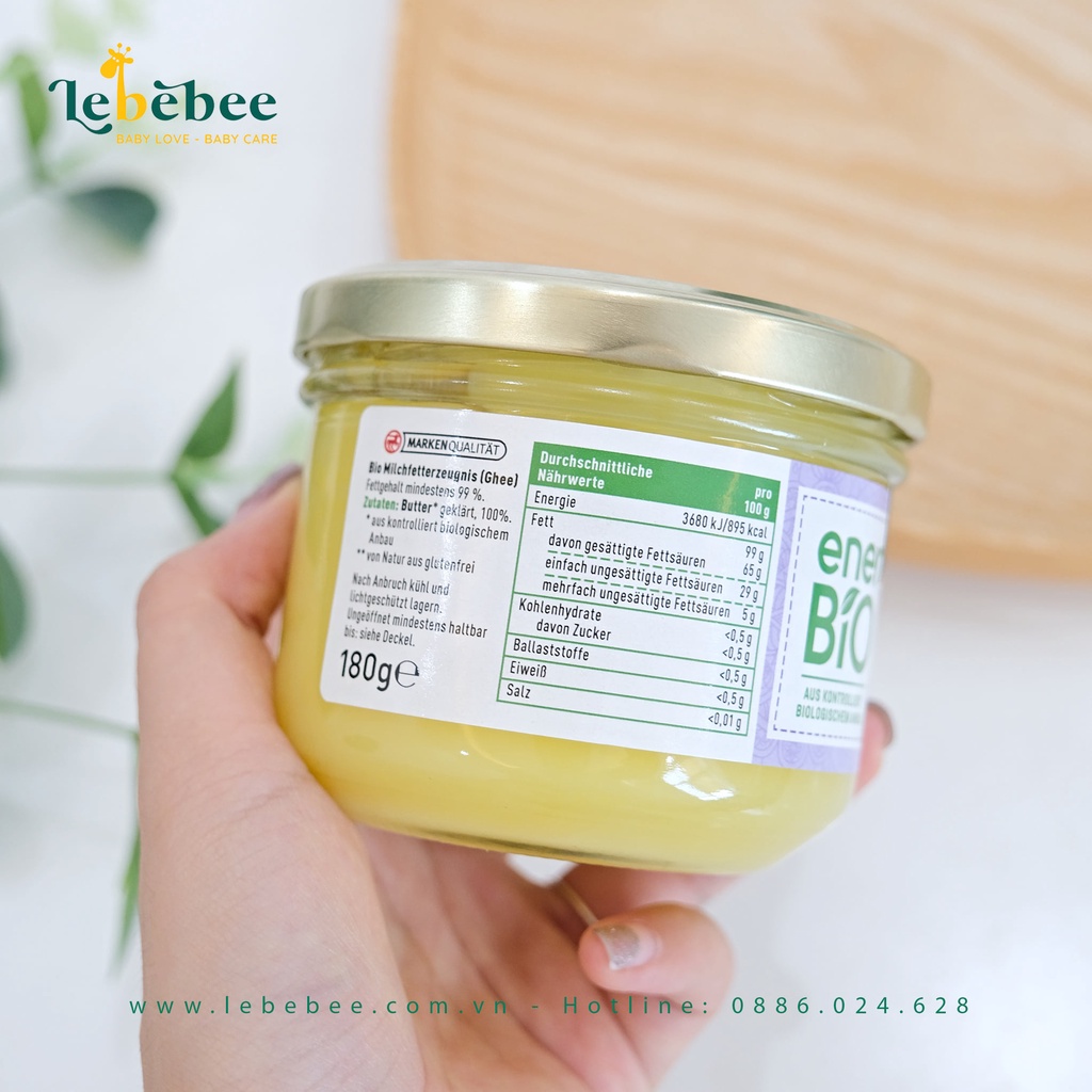 Bơ GHEE hữu cơ của Đức cho bé từ 6m