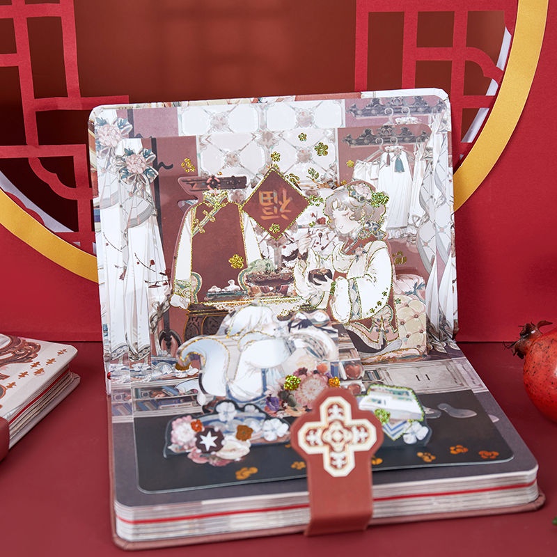Sổ Tay Thiết Kế Đơn Giản Tiện Dụng ▥✎Sổ Tay Ghi Chú Họa Tiết Thổ Cẩm Phong Cách Truyền Thống Ba Chiều Mạ Vàng Cho Nữ Sinh Giá Rẻ