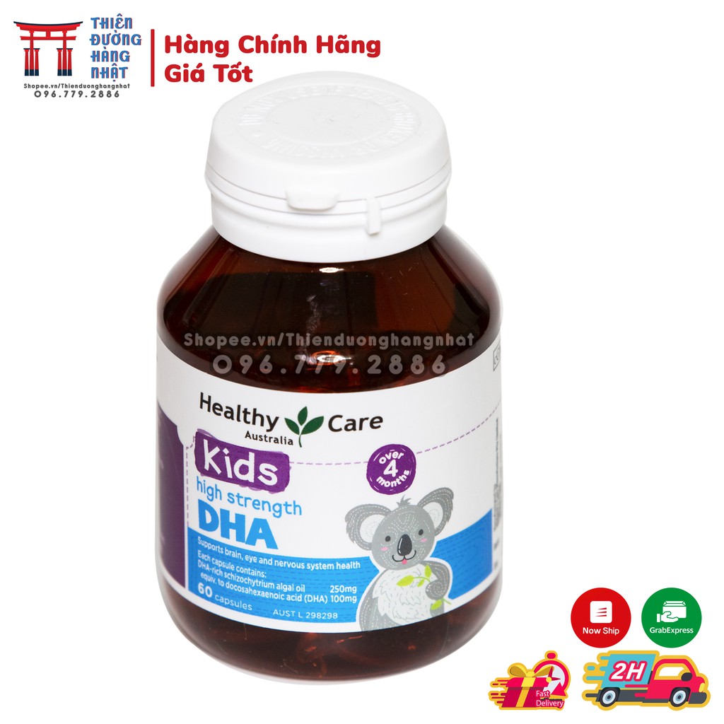 Cặp đôi hoàn hảo HEALTHY CARE bổ sung DHA và Canxi cho bé - chuẩn Úc [Date 7-9/2023]