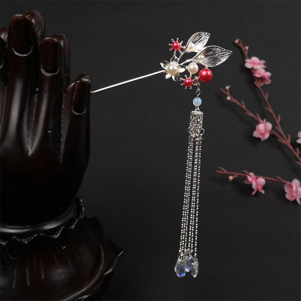 FORBETTER Trâm Cài Tóc Hình Hoa Phong Cách Trung Quốc Cho Cô Dâu