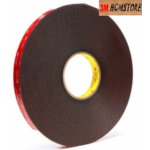 3M VHB 5952 12mm dài 33met BĂNG KEO XỐP 2 MẶT CƯỜNG LỰC CHUYÊN DÁN CHỊU NHIỆT NGOÀI TRỜI DÍNH TỐT CHO KIM LOẠI CÓ SƠN