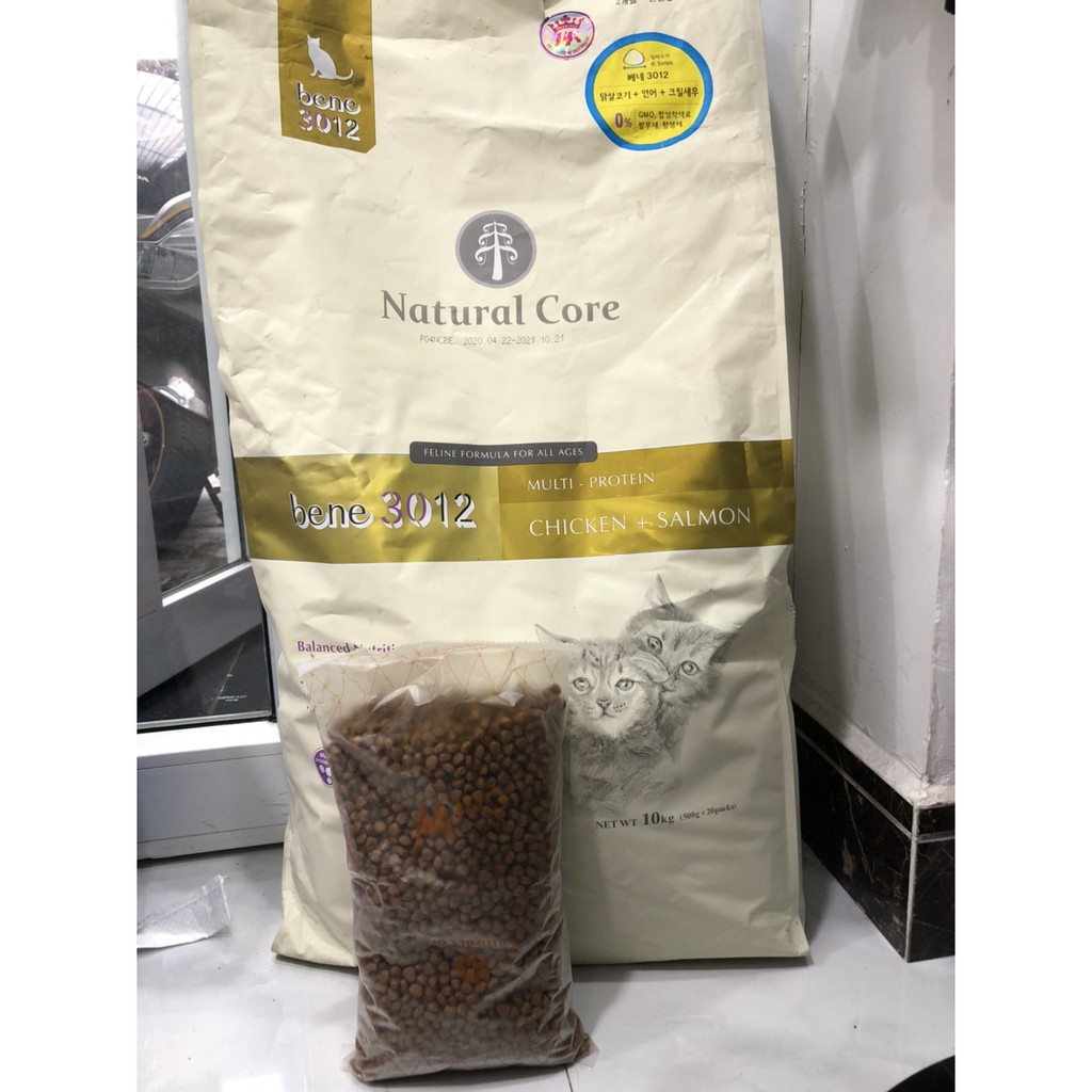 Thức ăn hạt cho mèo Natural Core Oganic gói hãng 500g