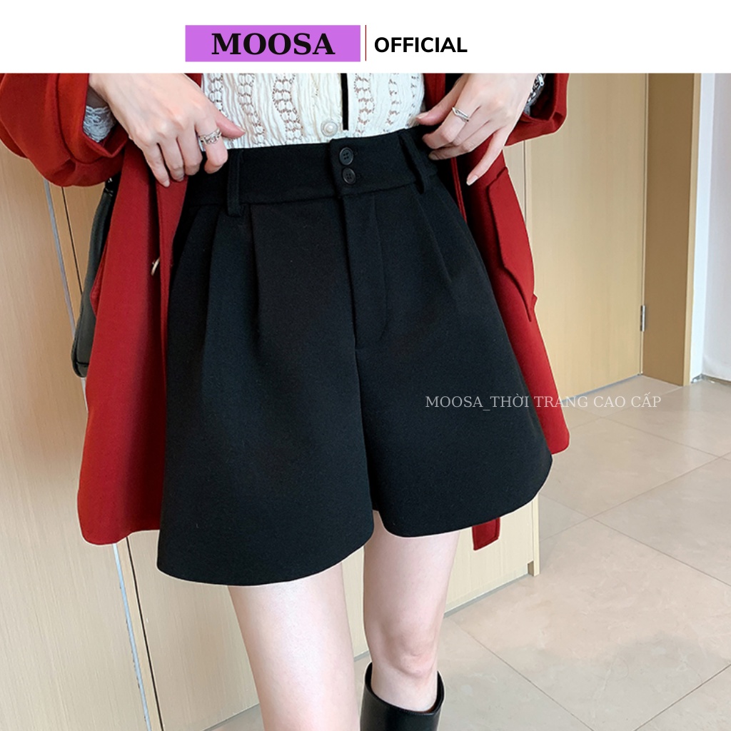 Quần Short Nữ  Moosa Bigsize Ống Rộng Lưng Cao Chun Sau, Quần Đùi Mặc Nhà Đi Chơi