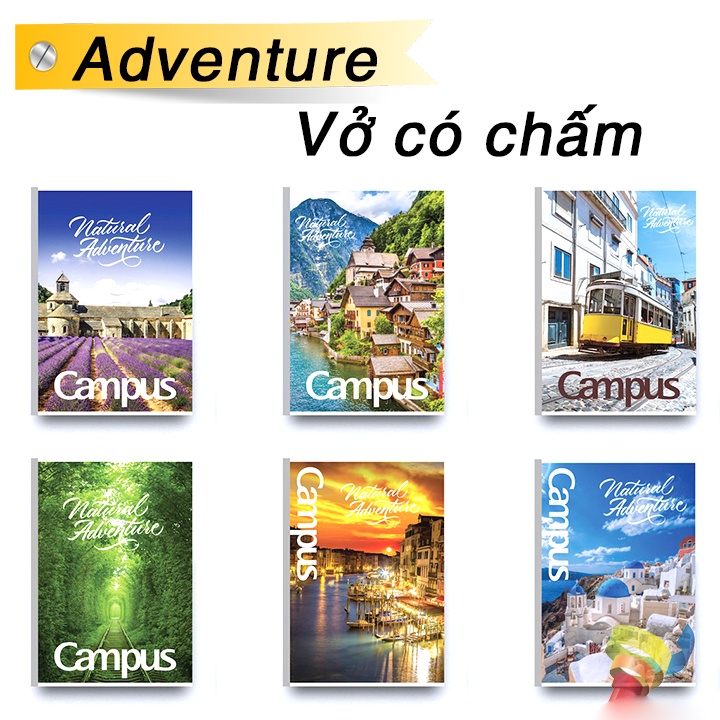 Vở kẻ ngang Campus, Hồng Hà, Klong B5 các loại, Vở Self Planner chọn mẫu bìa