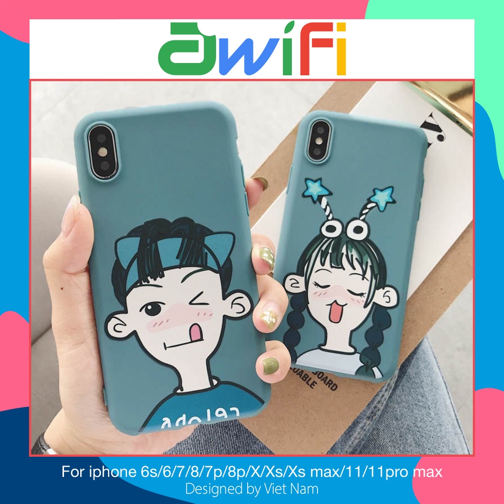 Ốp lưng iphone boy girl trơn 5/5s/6/6plus/6s/6splus/7/7plus/8/8plus/x/xr/xs/11/12/pro/max/plus/promax - Awifi Case G2-4 | BigBuy360 - bigbuy360.vn