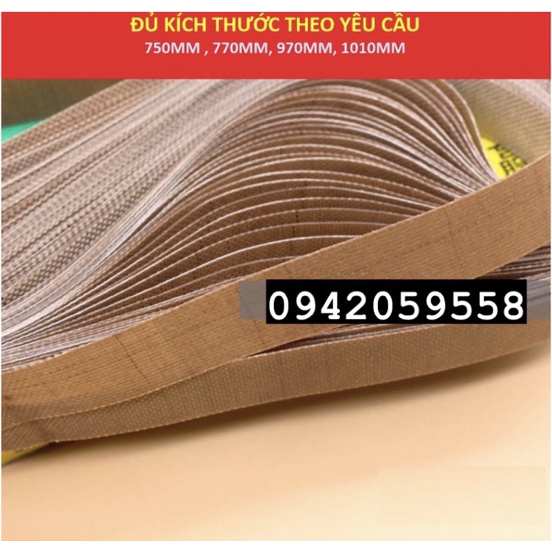 Dây nhiệt máy hàn miệng túi liên tục, dây curoa máy ép bao liên tục, dây vải máy hàn mép túi FR900,SF150,FRM980,FRD1000