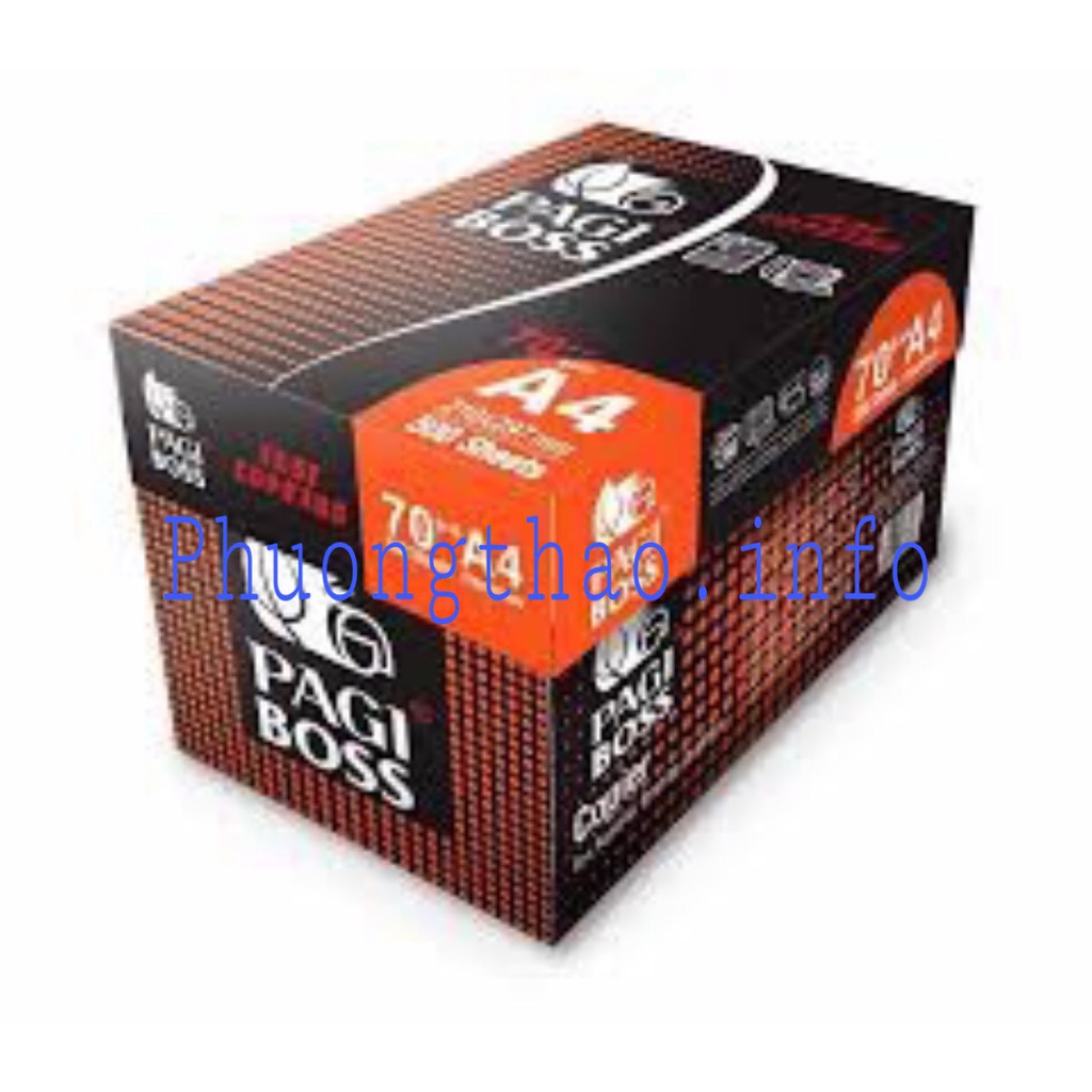 Giấy in Pagi Boss cam A4/ĐL70+++, 500 tờ/ram - Giấy Indonesia