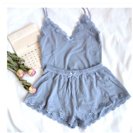 mẫu mới*Bộ ngủ 2 dây chất lanh thun tăm phối ren cực đẹp siêu mát