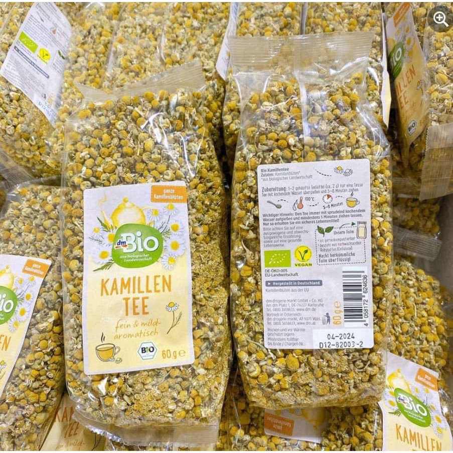 Trà hoa cúc nguyên bông hữu cơ sấy khô Đức