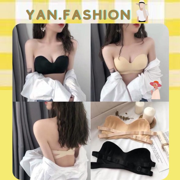 Áo Bra Không Dây Đúc Su Nâng Bàn Tay Không Gọng Quai Chéo Lưng [Tặng Kèm Quai Trong]