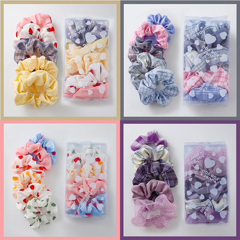 Dây Cột Tóc Co Giãn Dễ Thương Phong Cách Loli Hàn Quốc