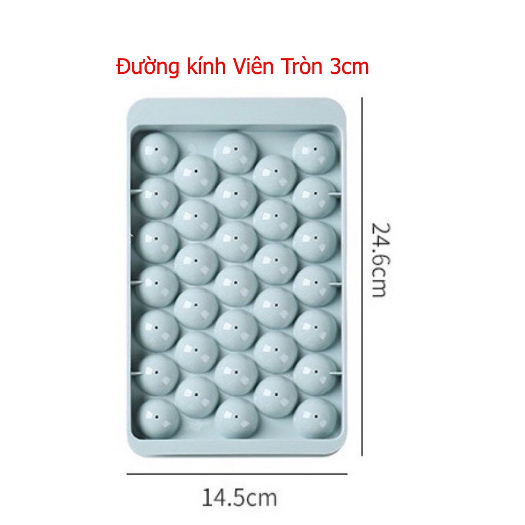 Khay Làm Đá Bi Nhựa Tròn Làm  Khuôn Rau Câu, Khay Đá Viên Tròn 33 Viên Hàng LOẠI TO *MUA 5 KHAY CÓ GIÁ SỈ*