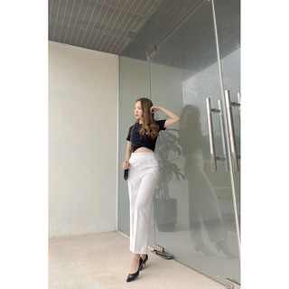 Áo thun croptop xoắn eo