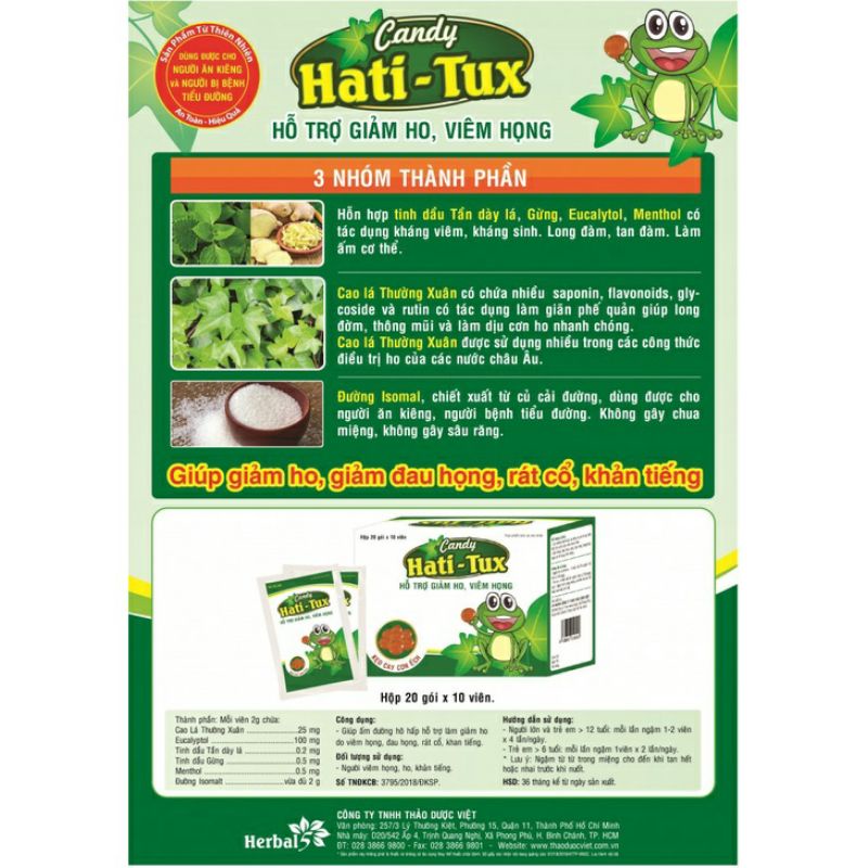 Kẹo hati tux con ếch bịch 10 viên