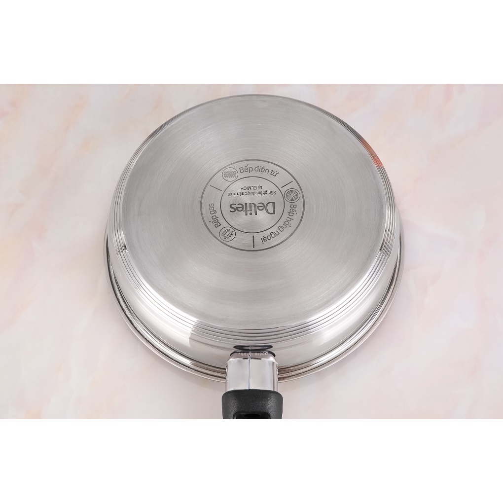 Chảo inox 3 đáy chống dính đáy từ 20cm Delites CE002-20