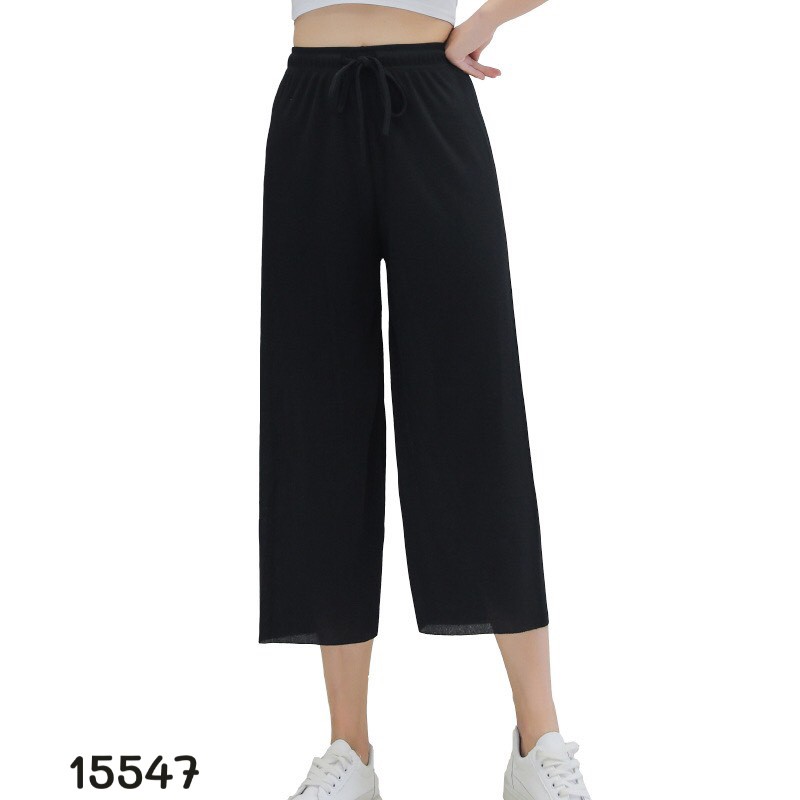 SALE Quần culottes BIGSIZE ống suông lưng thun 15547