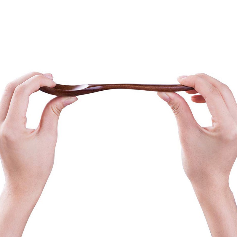 Bộ 10 Muỗng Gỗ Tay Cầm Dài 7.3 Inches Tiện Dụng Cho Nhà Bếp