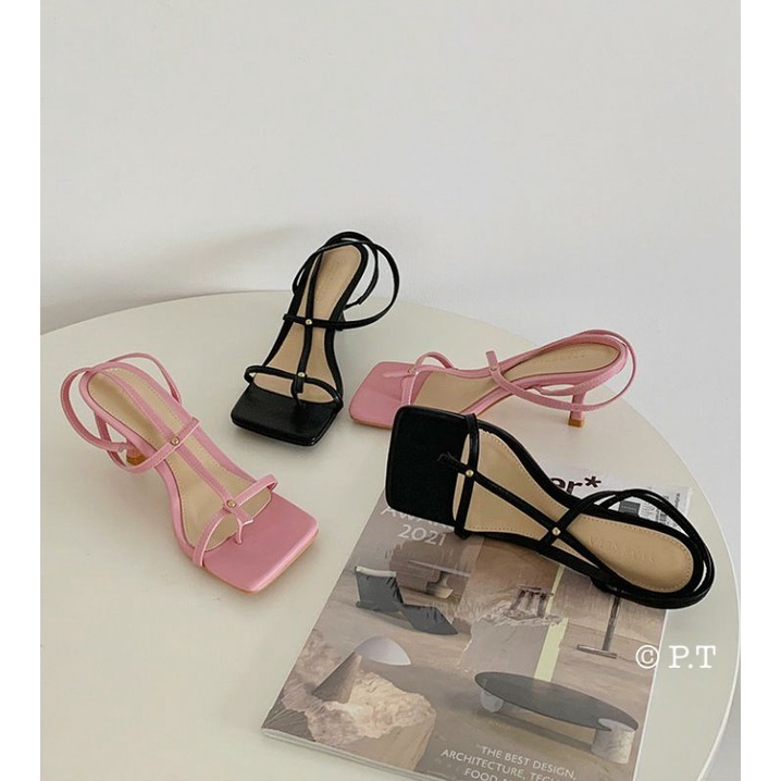 Sandal Kela dây chéo kẹp ngón hay ho xinh xắn đen hồng