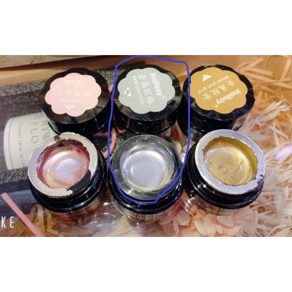 Gel Metan Cao Cấp , Gel Kim Loại Inox Hũ 8g - Tổng Kho CHuyên Nail Mi