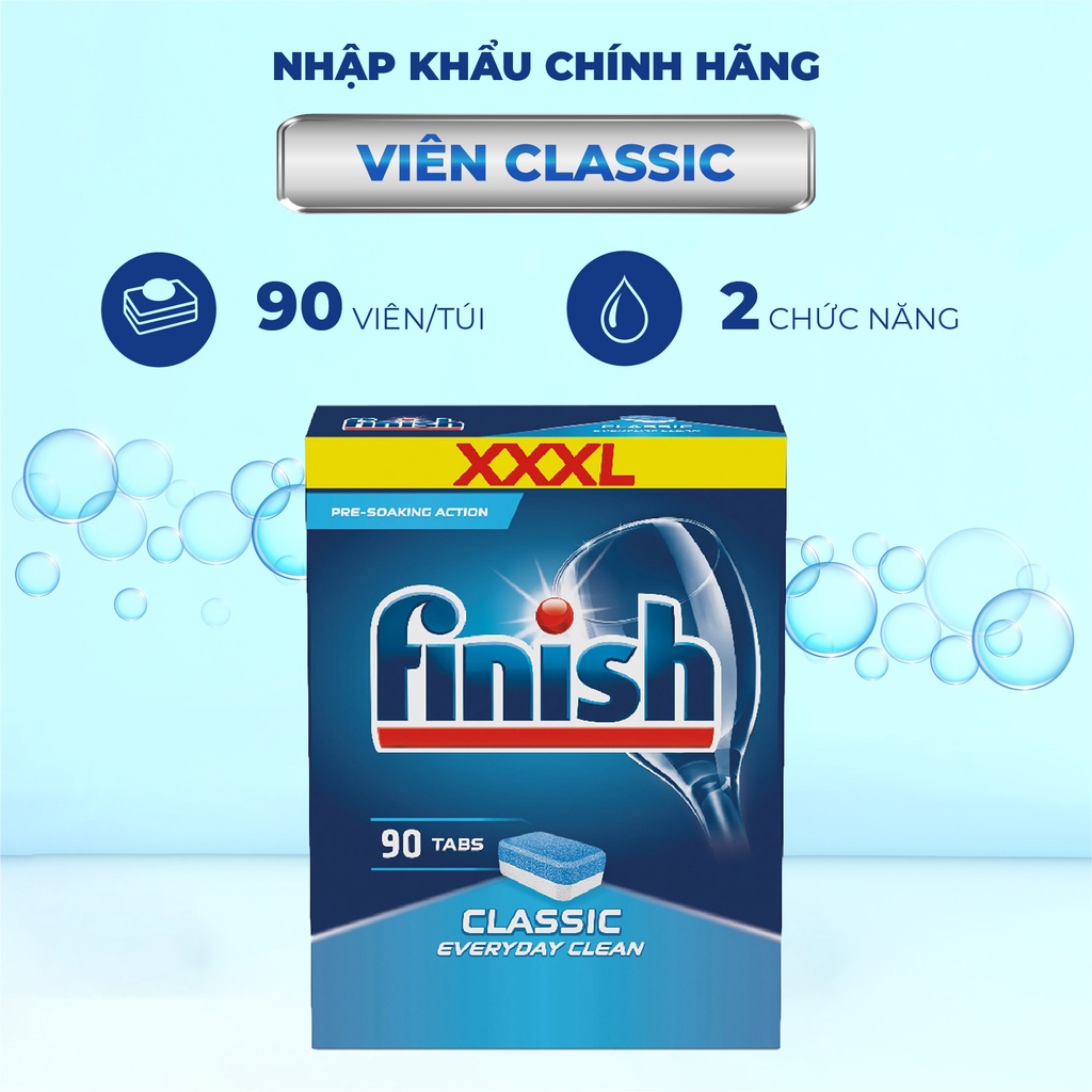 Viên rửa bát Finish Classic - 90 viên/ hộp