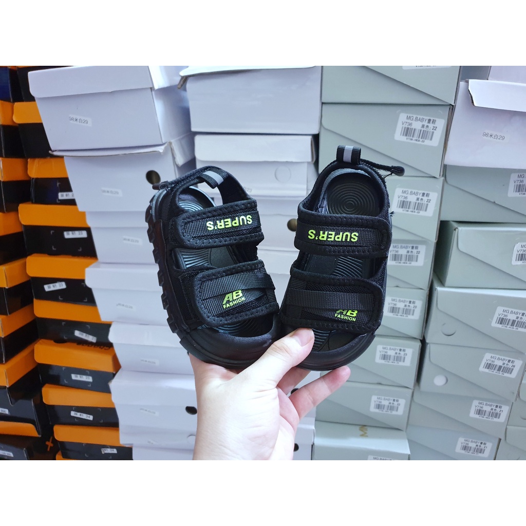 Dép sandal mũi cao chống vấp, đế khâu, siêu nhẹ, quai trước chỉnh rộng hẹp được cho bé từ 1 đến 12 tuổi