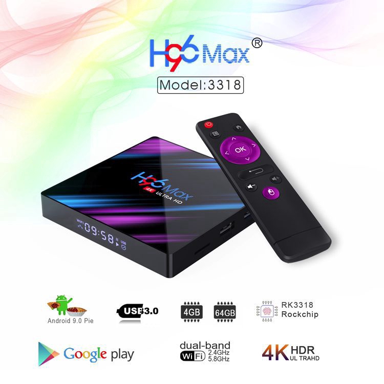 Android 9.0 Smart Network Set Top Box 4K HD Player LED tv box