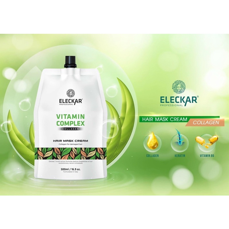 Hấp Xả Collagen Phục Hồi Eleckar 500ml